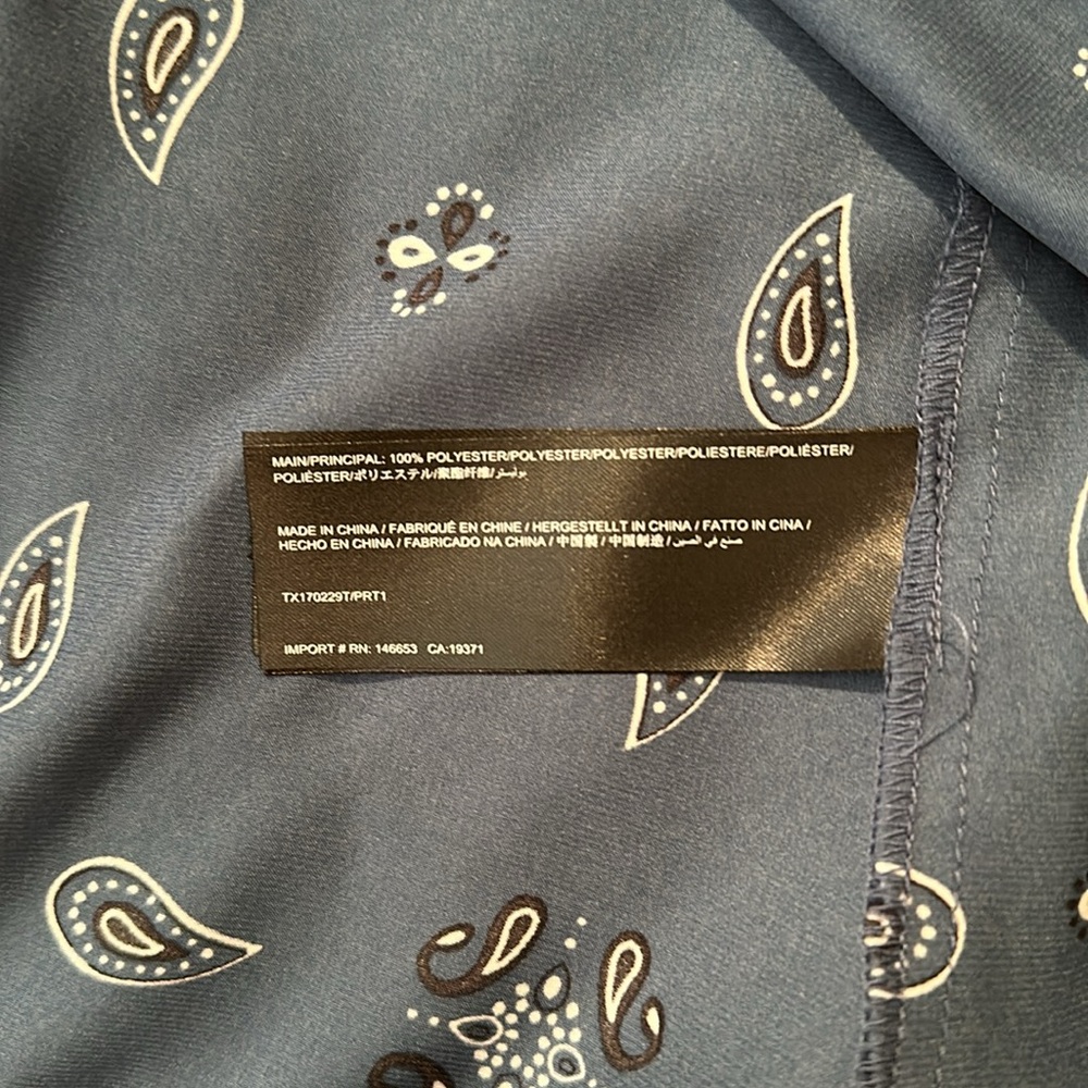 The Fifth Label, blue paisley sexy blouse top - Picture 9 of 10